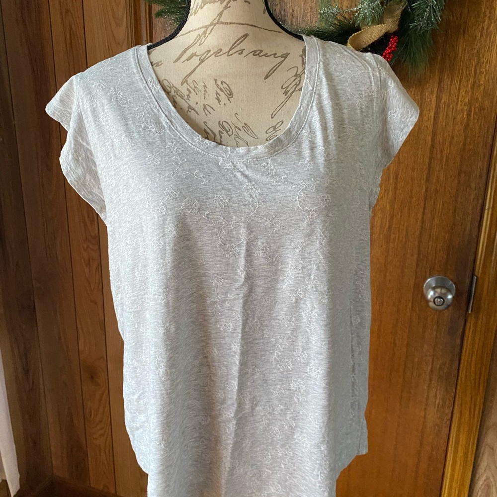 Embroidered Flutter Tee - image 1